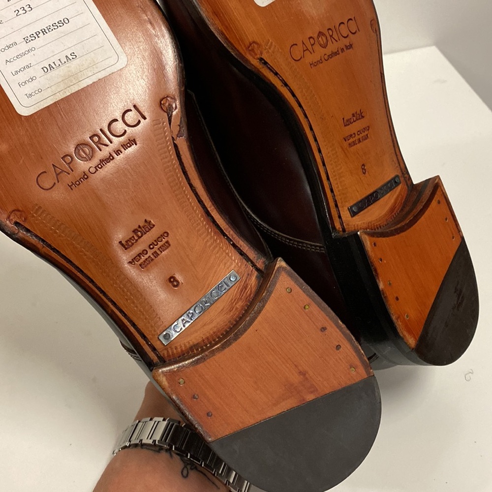 CAPORICCI 1115 calf leather size 8 espresso shoe - Picture 9 of 11
